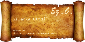 Szlanka Ottó névjegykártya